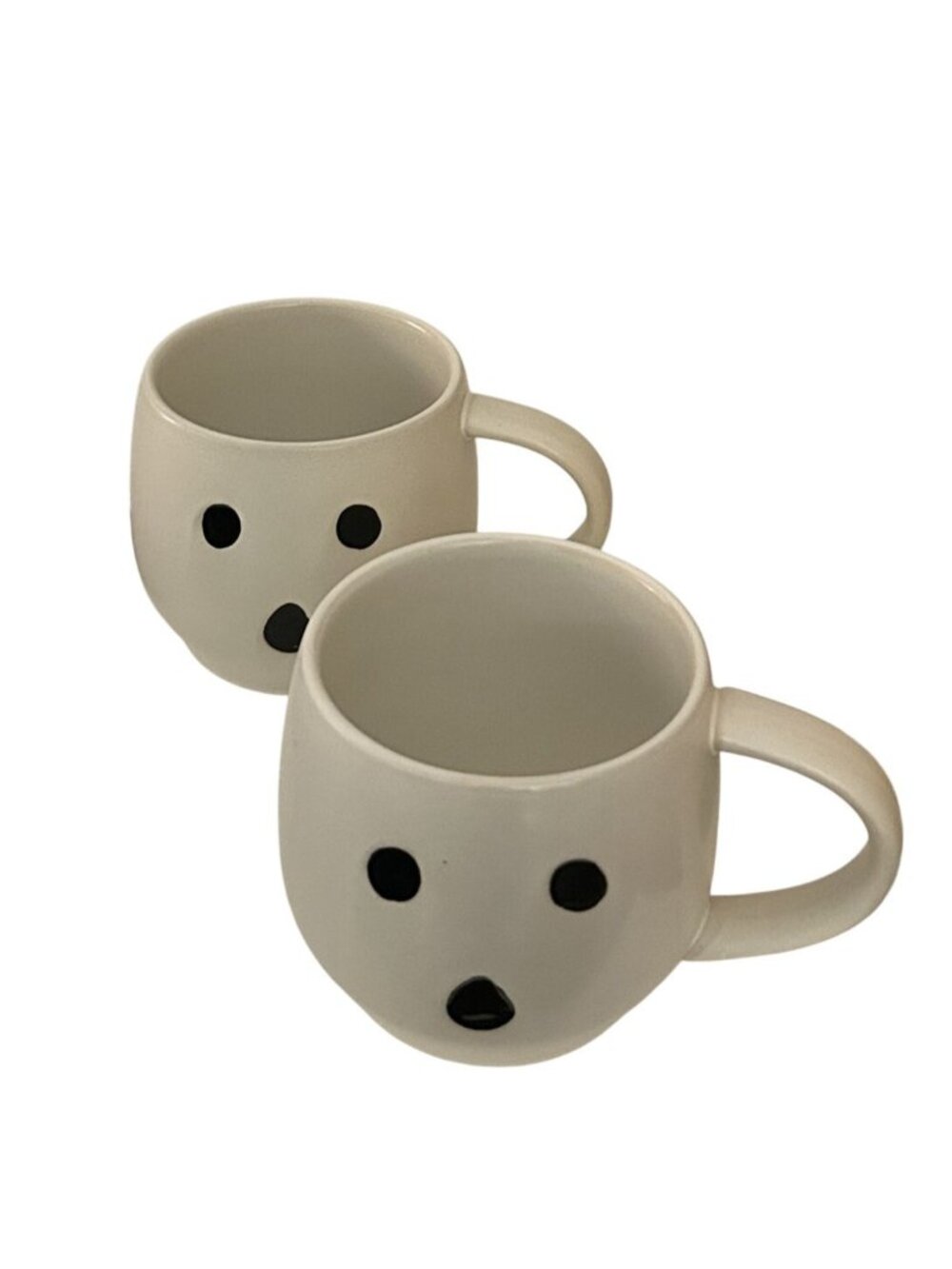 Pottery Barn Ghost Stoneware Mugs Set Of Two 14oz